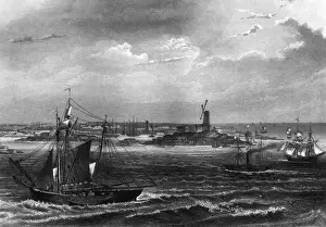 Helsinki Harbour Print, Suomenlinna Fortress in 1850