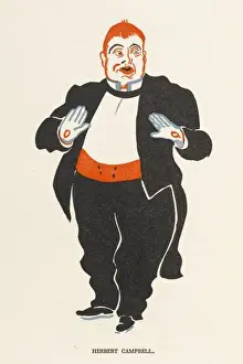 Herbert Campbell Print - Music Hall Entertainer