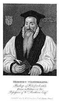 Herbert Westphaling Print, Bishop of Hereford (1532-1602)