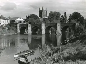 Hereford Bridge Print - A Watercolour Depiction