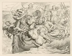 Maritime Art Prints: Hereward at Sea