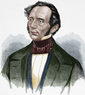 Hermann von Beckerath (1801-1870). Colored engraving Hermann von Beckerath (1801-1870). Colored engraving