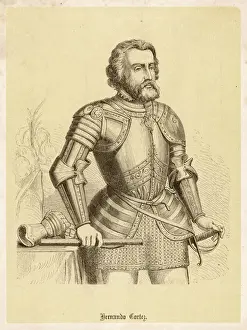 Spanish Conquistador Prints: Hernando Cortes / Spamer