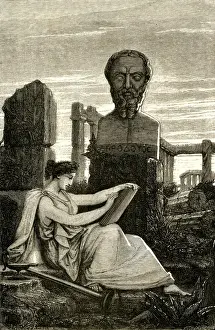 Classical Landscape Art Prints: Herodotus / Muse / Writing