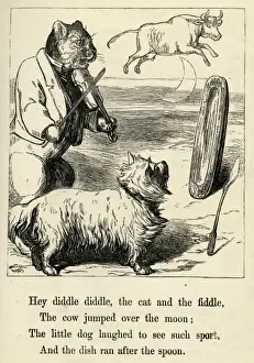 Hey Diddle Diddle Print, circa 1874