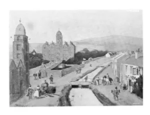 17th Century Belfast High Street Print, Northern Ireland