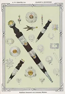 Scottish Cultural Heritage Prints: Highland Dirk Etc C1902