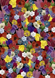 Creative Textile Patterns Prints: Repeating Pattern - Floral Assemblage