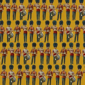 Yellow Repeating Pattern Print of Guardsmen