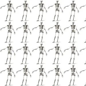 Repeating Pattern - Skeletons Print on White Background