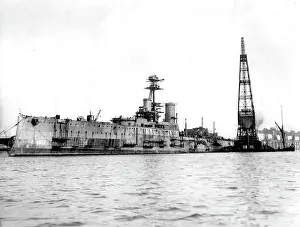 Prints of HMS Thunderer (launched 1911) was the third Orion-class battleship built for the Royal Navy and the last vessel to be constructed by Thames Ironworks Essex Prints: HMS Thunderer at Dagenham, Essex Print 1911