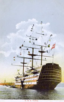 The HMS Victory - brought in to Portsmouth Harbour The HMS Victory - brought in to Portsmouth Harbour