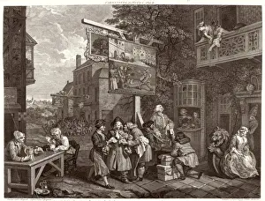 William Hogarth Prints: Hogarth Election Print: Canvassing for Votes in Black and White