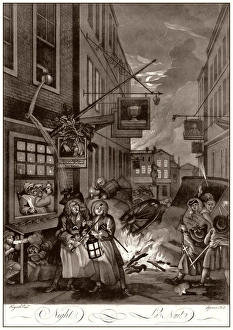 Hogarth, Four Times of the Day, Night Hogarth, Four Times of the Day, Night