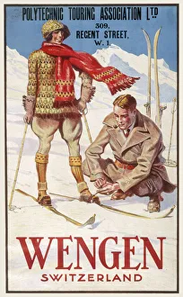 Holiday Poster for Wengen in Switzerland
