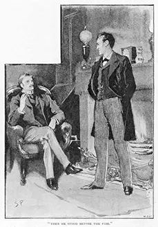 Sherlock Holmes Prints: A Scandal in Bohemia Print of Holmes and Watson at Baker Street