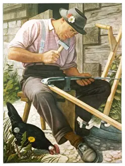 German Woodworker Print