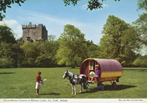 Related Images Collection: Horse-drawn caravan, Blarney Castle, County Cork