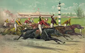 American Horse Racing Prints: A hot race from the start