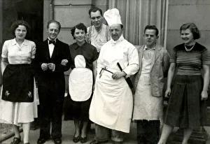 Hotel staff including Chef, Scarborough, August 1952 Hotel staff including Chef, Scarborough, August 1952
