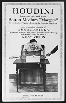 Houdini Exposes Margerys Cabinet Print