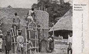 House building, Freetown, Sierra Leone, West Africa House building, Freetown, Sierra Leone, West Africa