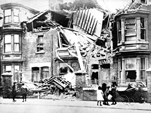 A house in Cleveland Road, Hartlepool, wrecked by shells A house in Cleveland Road, Hartlepool, wrecked by shells