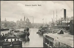 Steamship Prints: Hull Harbour Barges and Steamships Print