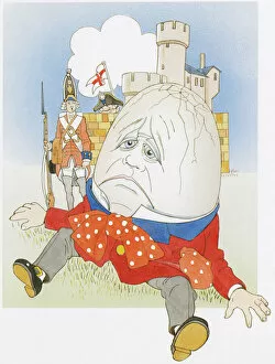 Accident Collection: Humpty Dumpty looking unhappy after his fall