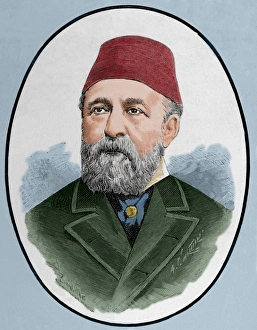 Hussein Sermed Affendi (1830-1886). Turkish diplomat. Engrav Hussein Sermed Affendi (1830-1886). Turkish diplomat. Engrav