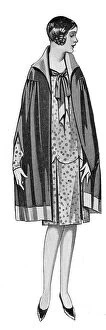 New Images July 2023 Collection: Illustration of a cape worn over a short-skirted dress. Date: 1920s