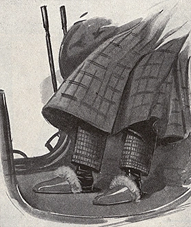 Illustration of fur-lined foot gloves in the Tatler Illustration of fur-lined foot gloves in the Tatler