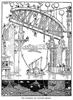 Illustration, Railway Ribaldry by W Heath Robinson Illustration, Railway Ribaldry by W Heath Robinson