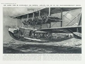 Imperial Airways Poster, seaplane Scipio Imperial Airways Poster, seaplane Scipio