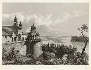 India / Agra The Palace Print overlooking the Yamuna River