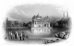 Golden Temple Prints: Golden Temple Print, Amritsar circa 1840