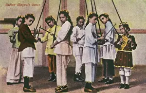 Indian Maypole Dance Print, circa 1910s