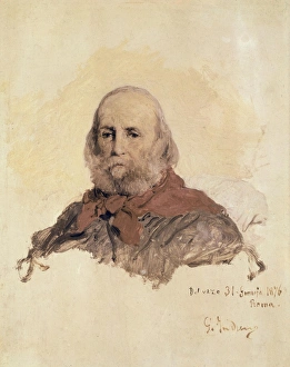 INDUNO, Girolamo (1825-1890). Portrait of Giuseppe INDUNO, Girolamo (1825-1890). Portrait of Giuseppe