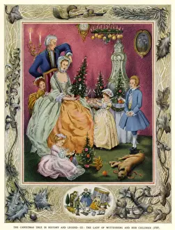 A Victorian Christmas Scene Print (1837)