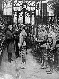 Inspection of Territorials at Harrods, London, 1909 Inspection of Territorials at Harrods, London, 1909