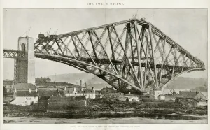 The Forth Bridge: Fife Pier Print, 1890