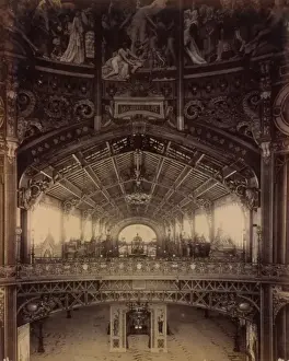 Paris Exposition 1889 Prints: Interior of the Central Dome, with a view toward the Gallery