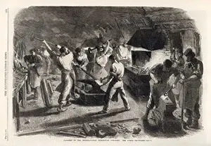 London Industrial Heritage Sites Prints: Iron Forge in Workshop