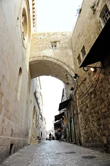Israel. Jerusalem. Via Dolorosa with the Arch of Ecce Homo Israel. Jerusalem. Via Dolorosa with the Arch of Ecce Homo