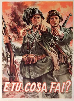 Italian recruitment poster, Second World War Italian recruitment poster, Second World War