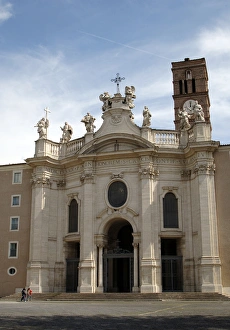 Italy. Rome. The Basilica of the Holy Cross in Jerusalem. Fa Italy. Rome. The Basilica of the Holy Cross in Jerusalem. Fa