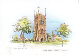 Prints of The Bell Tower, Evesham by Terry Whitworth Painting Prints: The Bell Tower, Evesham Print by Terry Whitworth