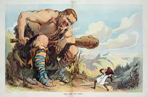 Theodore Roosevelt Cartoon Prints: Jack and the giant