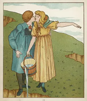 Nursery Rhyme Art Prints: Jack and Jill / Bell