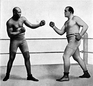 Jack Johnson and James Jeffries, 1910 Jack Johnson and James Jeffries, 1910
